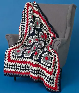 Patriotic Granny Throw Crochet Pattern