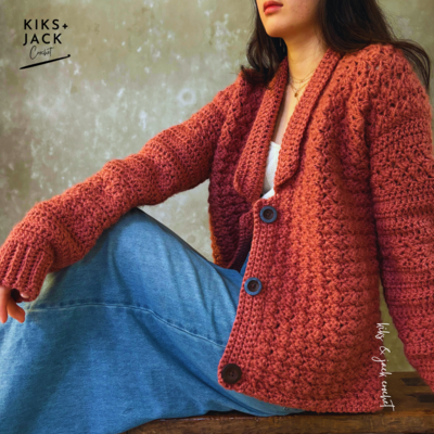 London Chunky Crochet Cardigan