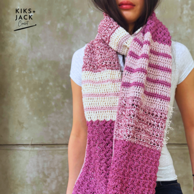 Spring Oversized Long Crochet Scarf