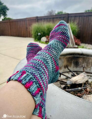 Tunisian Crochet Sock