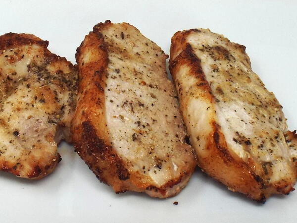Air Fryer Garlic & Sage Pork Chops
