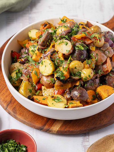 Rainbow Potato Salad With Honey Mustard