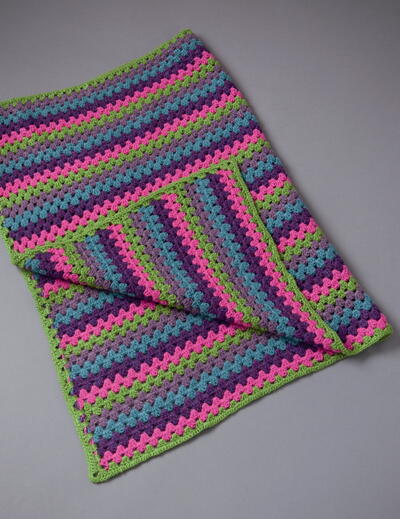 How To Crochet A Cozy Granny Striped Blanket