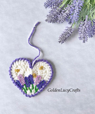 Lavender Heart Ornament