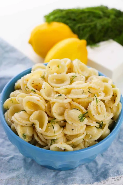 Dill Pasta Salad With Feta Cheese