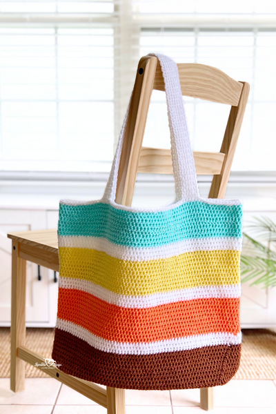 Retro Stripe Tote Bag