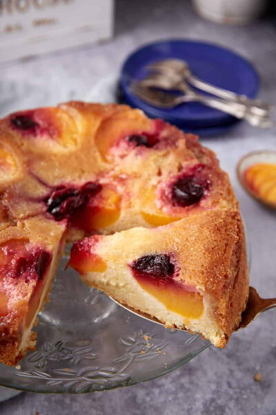 Moist Peach Upside Down Cake