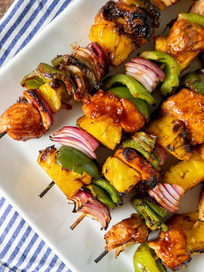 Hawaiian Chicken Pineapple Kabobs