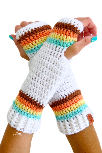 Retro Stripe Arm Warmers