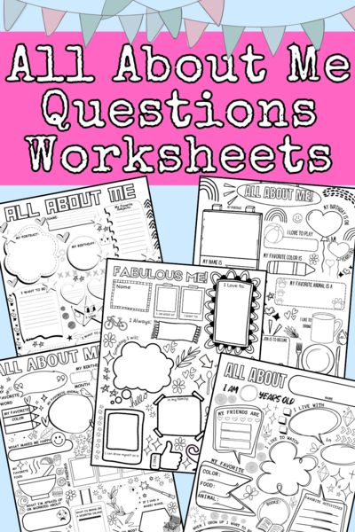 5 Printable All About Me Questions Worksheets