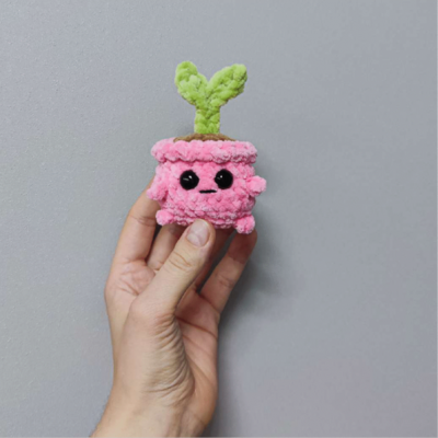Adorable Crocheted Plant In A Pot
