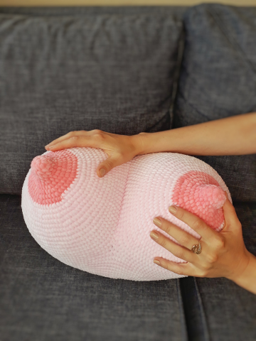 Cozy Crochet Female Breast Pillow: A Heartwarming Gift