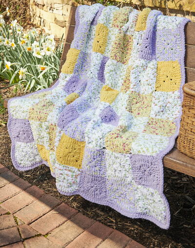Sunny Blooms Blanket: A Vibrant & Cozy Crochet Granny Square