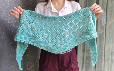 Aqua Drift Shawlette