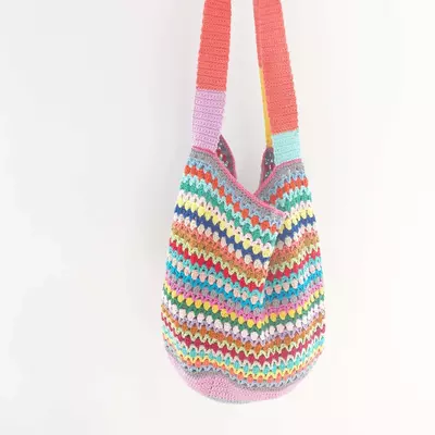 Colorful Crochet Beach Bag Pattern