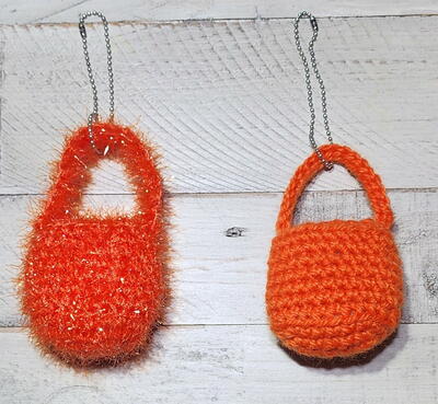 Orange Padlock Keychain