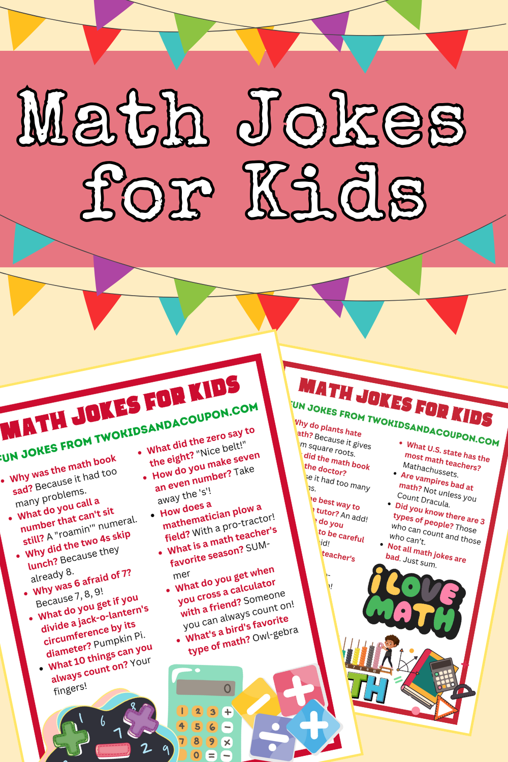 Free Printable Math Jokes For Kids | CheapThriftyLiving.com