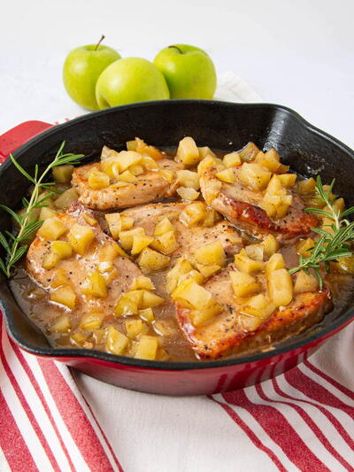 Apple Roasted Pork Chops With Cinnamon-glaze