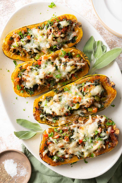 Sausage Stuffed Delicata Squash