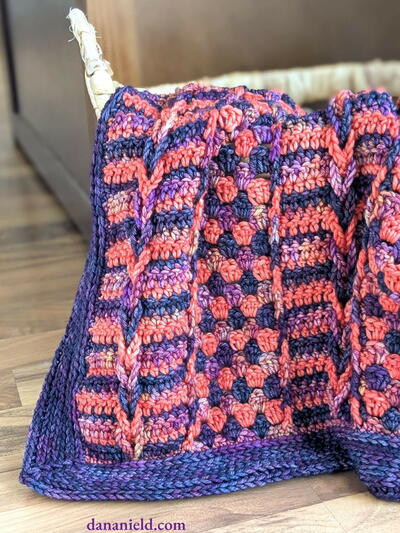 Midnight Sunset Crochet Baby Blanket