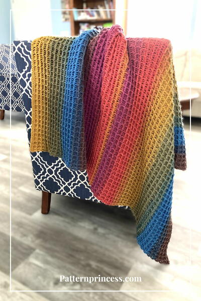 Waffle Stitch Crochet Blanket Pattern
