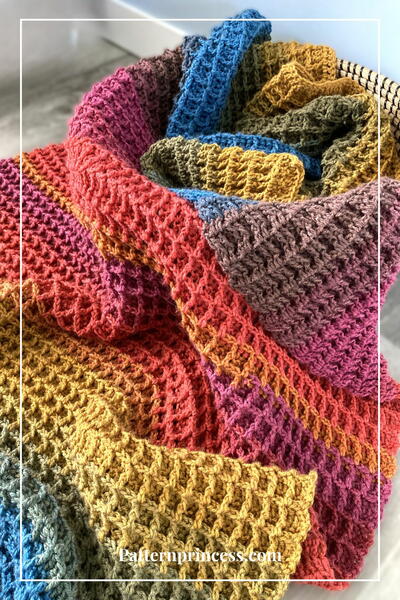 Waffle Stitch Crochet Blanket Pattern
