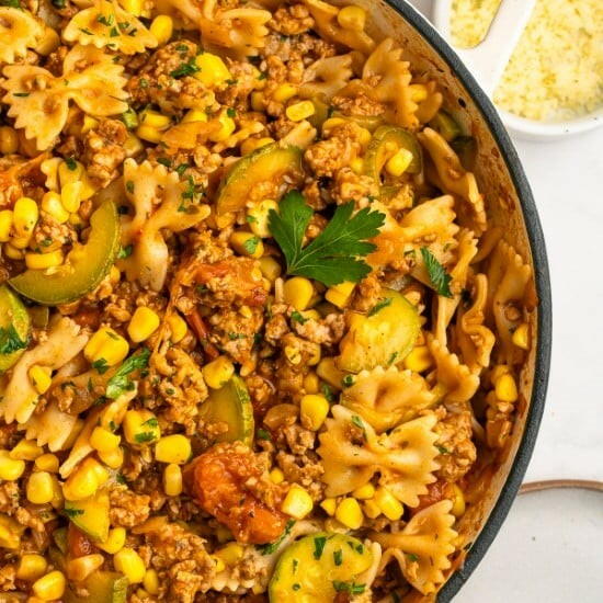Pasta With Sausage, Zucchini And Tomatoes