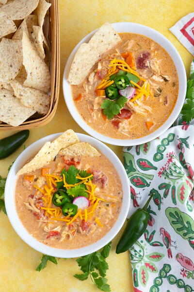 Cheesy Chicken Tortilla Soup