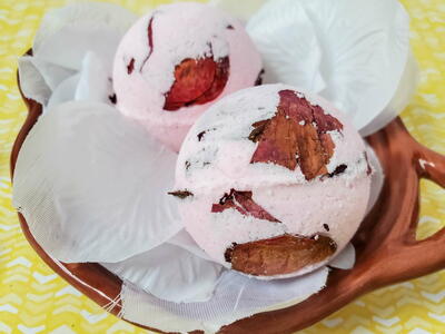 Rose Petal Bath Bombs