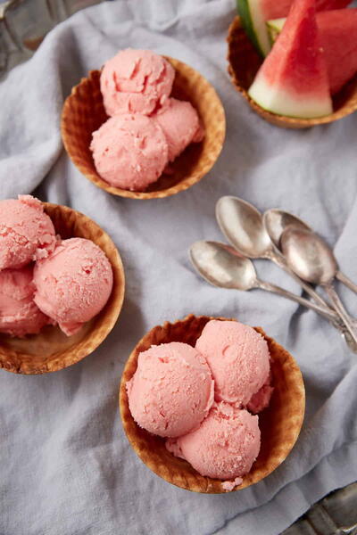 No-churn Watermelon Ice Cream With Sweetened Condensed Milk