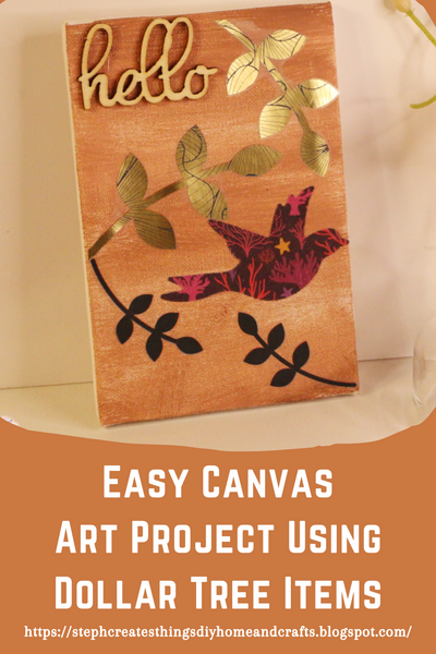 Easy Canvas Art Project Using Dollar Tree Items