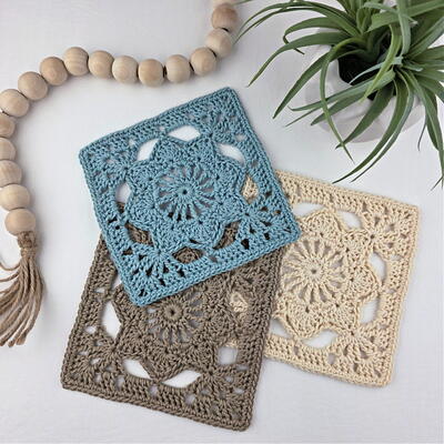 Aisling Crochet Motif Square