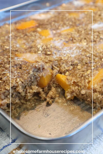Peaches And Cream Baked Oatmeal: Comfort In Every Bite