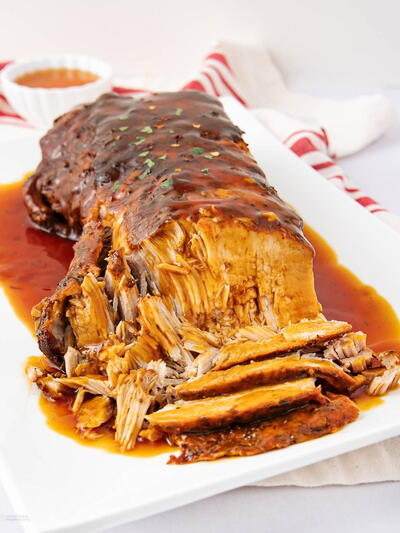 Sticky Sauce Roast Pork Loin 