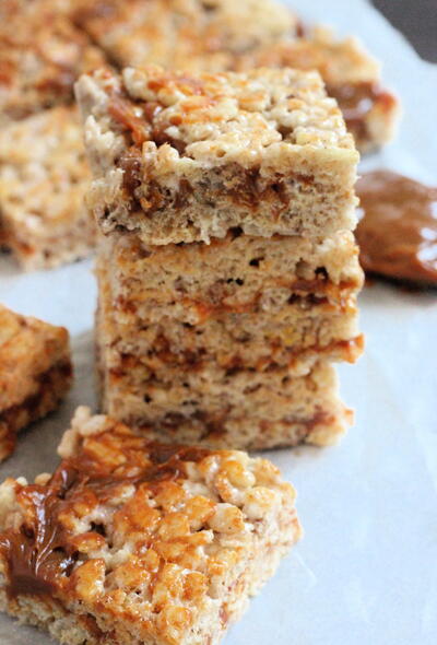 Dulce De Leche Crispy Rice Bars
