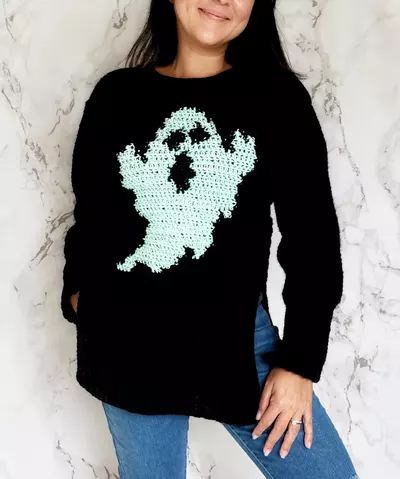 Crochet Ghost Sweater