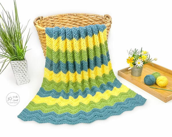 Easy Ripple Blanket Crochet Pattern