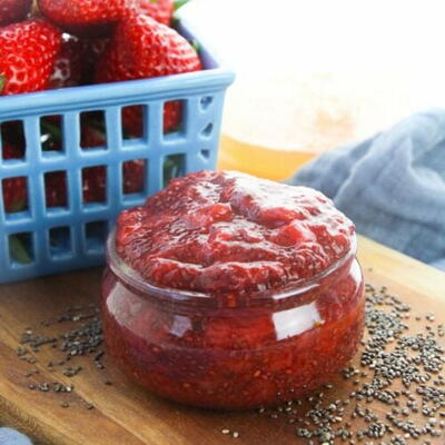 Strawberry Chia Seed Jam Recipe (no Jam Sugar)