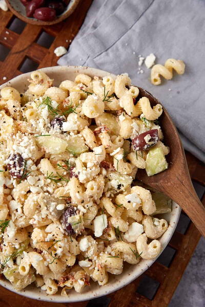 Greek Pasta Salad With Yogurt-dill Dressing