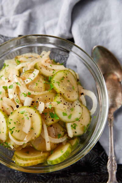 Fresh Cucumber Onion Salad (no Mayo, Just Tangy Flavor)