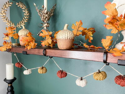 Rustic Farmhouse Mini Pumpkin Garland