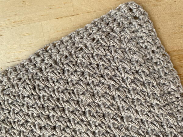 Olive Double Linen Stitch Washcloth