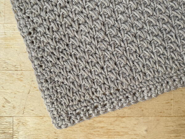Olive Double Linen Stitch Washcloth