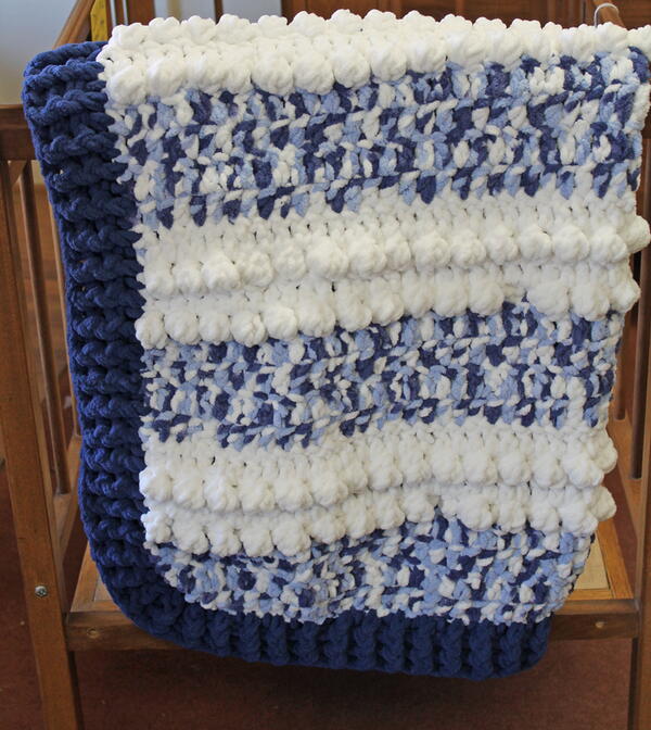 Easy Blue Clouds Baby Blanket