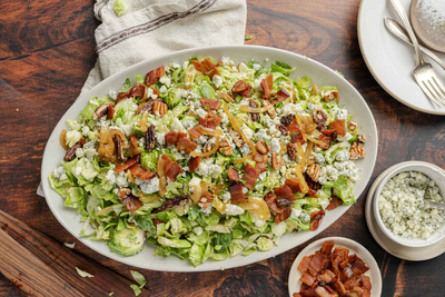 Crispy Bacon Brussels Sprout Salad