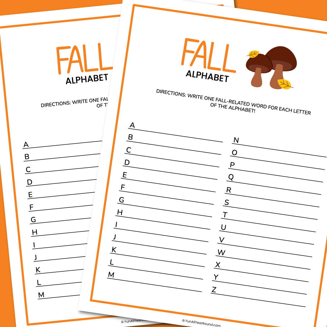 Fall Print Letters F Fall Alphabet | FaveCrafts.com