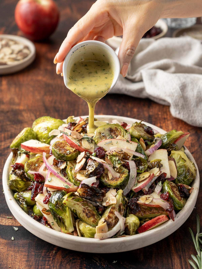 Maple Roasted Brussels Sprout Salad