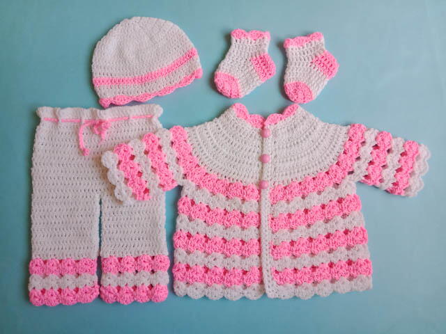 Little Baby Crochet Outfit Set
