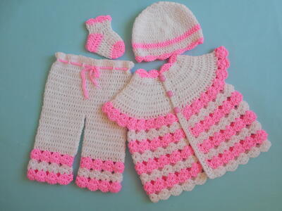 Little Baby Crochet Outfit Set