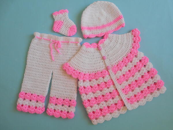 Little Baby Crochet Outfit Set